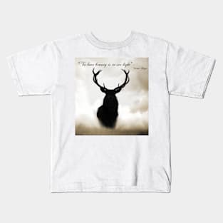 Stag in the light Quote Kids T-Shirt